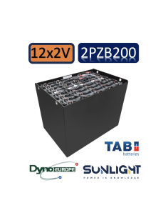 Pack 24V de 12 x 2V Batterie de traction 2PZB200 en 2V 200ah en C5