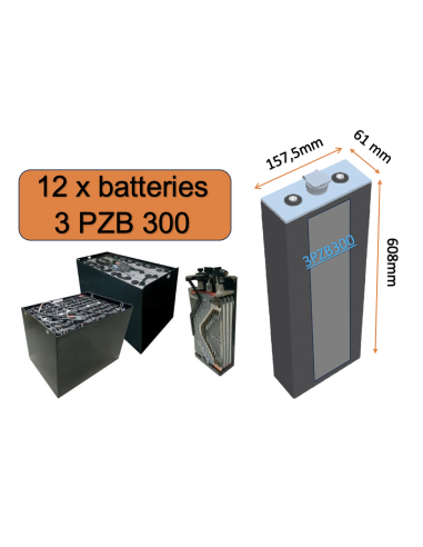 Batterie de traction 3PZB300en 2V 300ah en C5 Livraison incluse