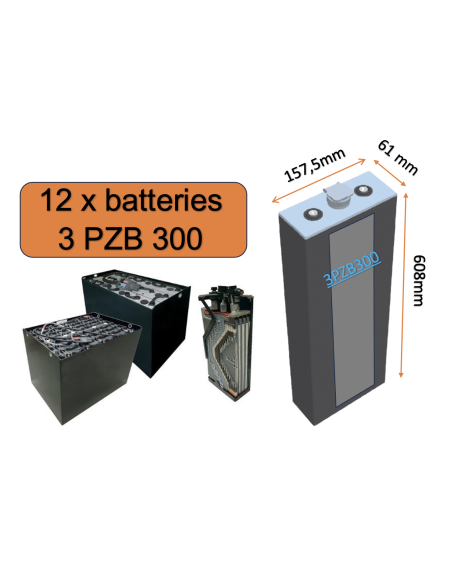 Batterie de traction 3PZB300en 2V 300ah en C5 Livraison incluse