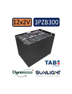 Pack 24V de 12 x 2V Batterie de traction 3PZB300 en 2V 300ah en C5