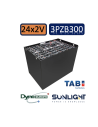 Pack 48V de 24 x 2V Batterie de traction 3PZB300 en 2V 300ah en C5