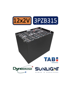 Pack 24V de 12 x 2V Batterie de traction 3PZB315 en 2V 315ah en C5