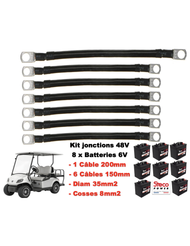 Kit de Jonctions 48V pour 8 batteries 6V