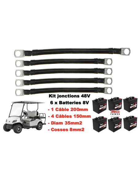 Kit de Jonctions 48V pour 6 batteries 8V