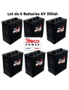 Lot de 6 Batteries Traction Steco 6V 350ah Deep cycles Livraison incluse
