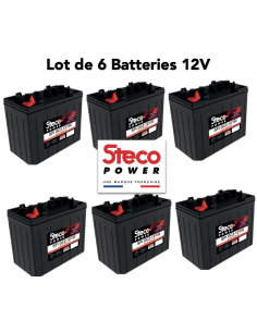 Lot de 6 Batteries Traction Steco Power 12V 150ah Deep cycles Livraison incluse