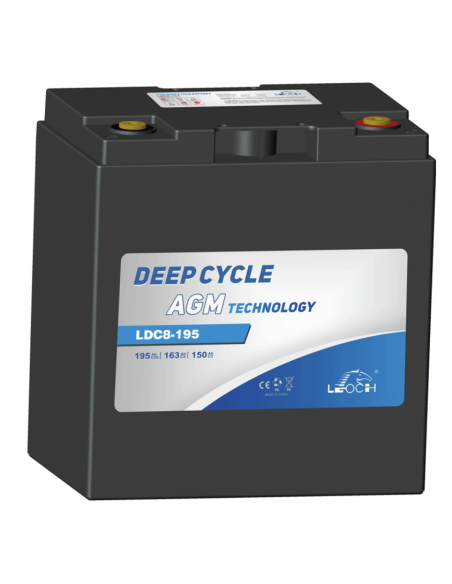 Lot de 8 Batteries 8V 195ah Leoch AGM / GEL Carbone LDC8-195