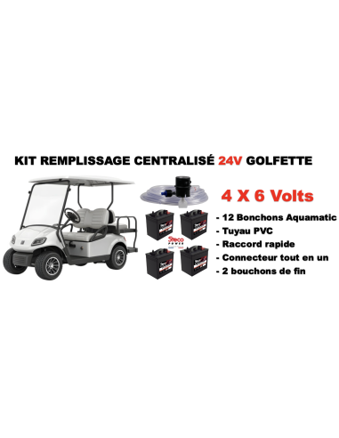 Kit Remplissage centralisé 24V voiture de golf avec livraison incluse