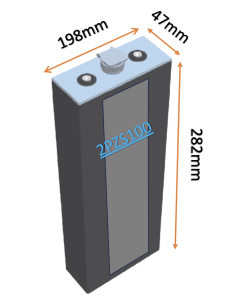 Batterie de traction 2PZS100 en 2V 100ah en C5 Livraison incluse