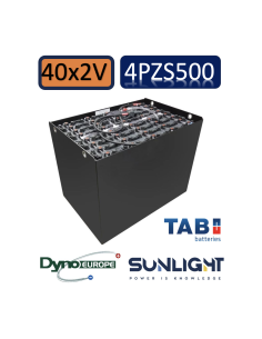 Pack 80V de 40 x 2V Batterie de traction 4PZS500 en 2V 500ah en C5