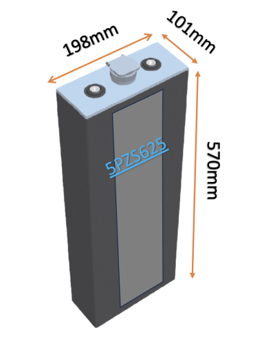 Pack 80V de 40 x 2V Batterie de traction 5PZS625 en 2V 625ah en C5