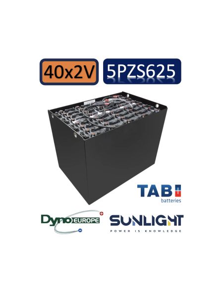Pack 80V de 40 x 2V Batterie de traction 5PZS625 en 2V 625ah en C5