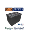 Pack 80V de 40 x 2V Batterie de traction 5PZS625 en 2V 625ah en C5