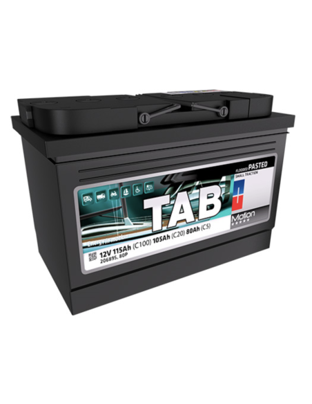 Batterie TAB Traction 12V 105ah C20 plaques planes 80P Livraison incluse