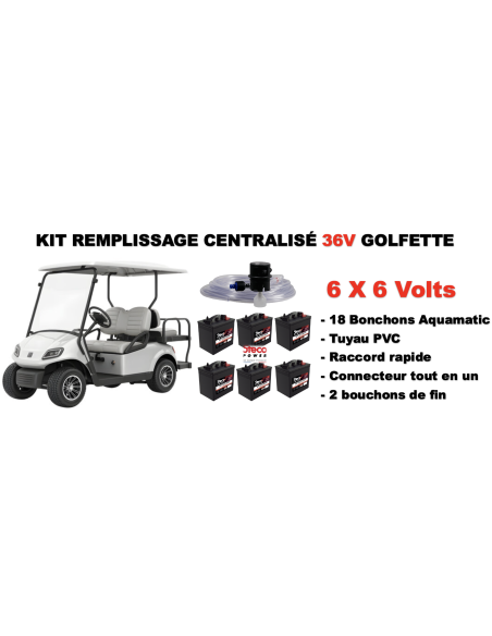 Kit Remplissage centralisé 36V voiture de golf avec livraison incluse