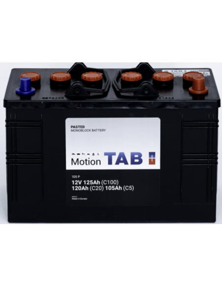 Batterie TAB Traction 12V 120ah C20 plaques planes 105P Livraison incluse