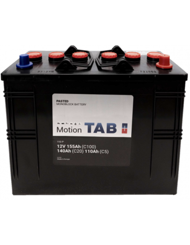 Batterie TAB Traction 12V 140ah C20 plaques planes 110P Livraison incluse