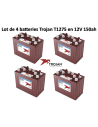 Lot de 4 Batteries traction Trojan T1275 en 12V 150ah Deep cycles