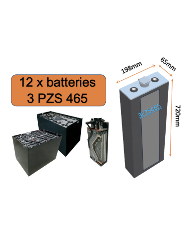 Batterie de traction 3PZS465 en 2V 465ah en C5 Livraison incluse