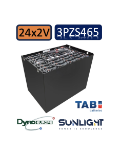 Pack 24V de 12 x 2V Batterie de traction 3PZS465 en 2V 465ah en C5 Livraison incluse