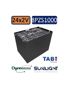 Pack 48V de 24 x 2V Batterie de traction 8PZS1000 en 2V 1000ah en C5