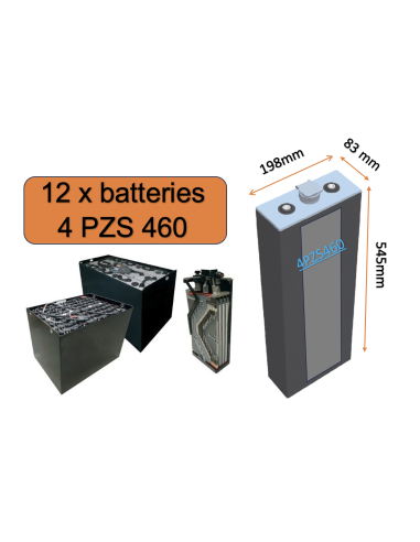 Batterie de traction 4PZS460 en 2V 460ah en C5 Livraison incluse