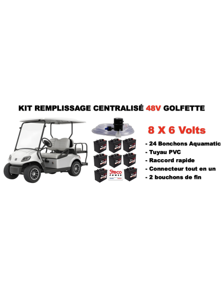 Kit Remplissage centralisé 48V voiture de golf avec livraison incluse