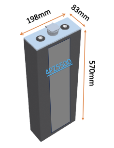 Batterie de traction 4PZS500 en 2V 500ah en C5 Livraison incluse