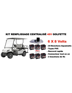 Kit Remplissage centralisé 48V pour batterie 8V voiture de golf avec livraison incluse