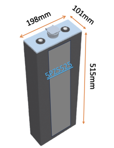 Batterie de traction 5PZS525 en 2V 525ah en C5 Livraison incluse