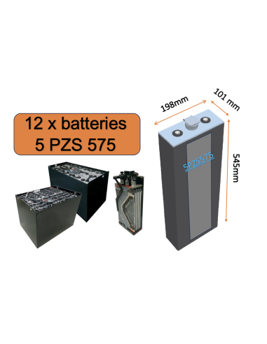 Batterie de traction 5PZS575 en 2V 575ah en C5 Livraison incluse