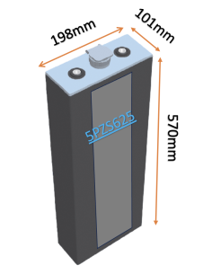 Batterie de traction 5PZS625 en 2V 625ah en C5 Livraison incluse