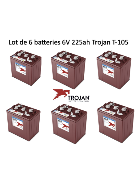 Batterie Trojan T-105 en  6V 225ah Deep cycles Livraison incluse