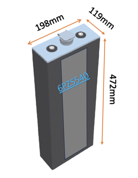 Batterie de traction 6PZS540 en 2V 540ah en C5 Livraison incluse