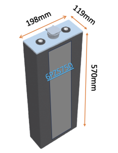 Batterie de traction 6PZS750 en 2V 750ah en C5 Livraison incluse