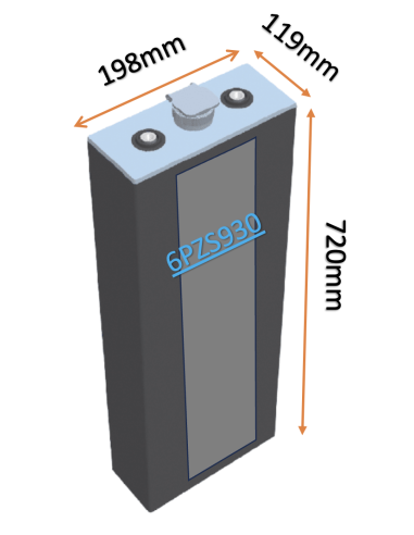 Batterie de traction 6PZS930 en 2V 930ah en C5 Livraison incluse