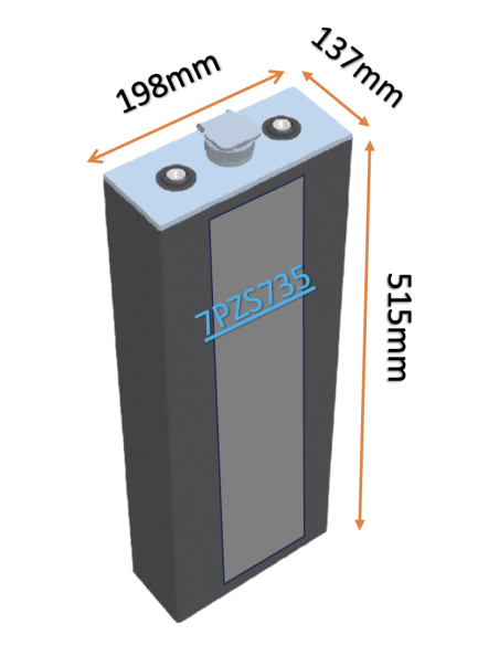 Batterie de traction 7PZS735 en 2V 735ah en C5 Livraison incluse