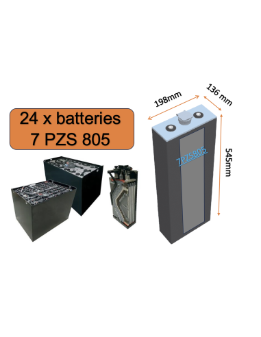 Batterie de traction 7PZS805 en 2V 805ah en C5 Livraison incluse