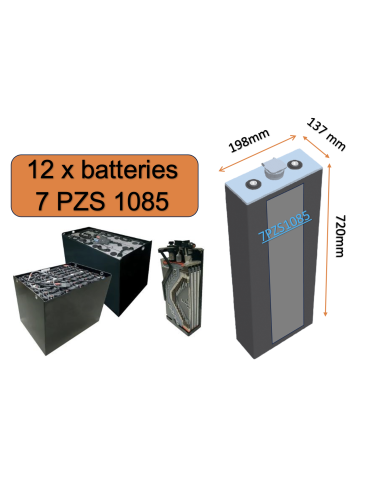 Batterie de traction 7PZS1085 en 2V 1085ah en C5 Livraison incluse