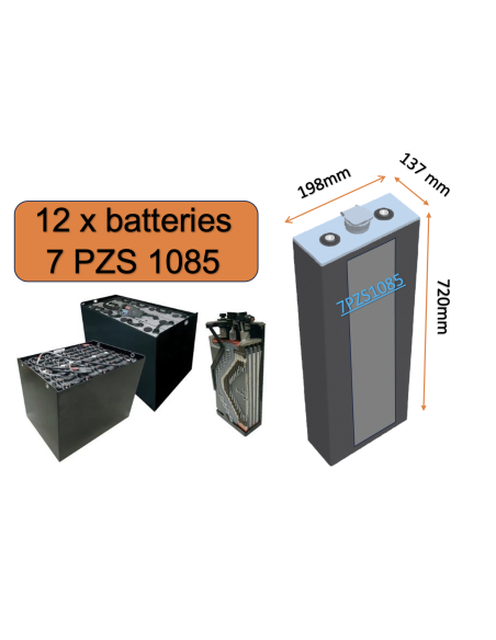 Batterie de traction 7PZS1085 en 2V 1085ah en C5 Livraison incluse