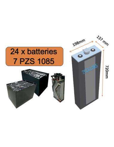Batterie de traction 7PZS1085 en 2V 1085ah en C5 Livraison incluse