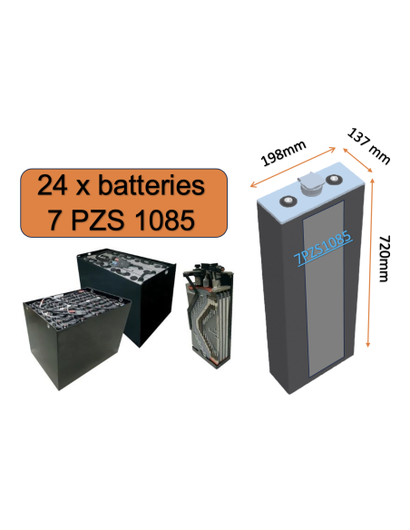 Batterie de traction 7PZS1085 en 2V 1085ah en C5 Livraison incluse