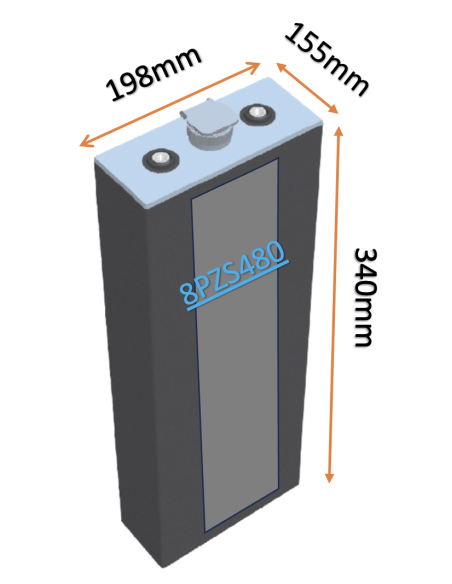 Batterie de traction 8PZS480 en 2V 840ah en C5 Livraison incluse