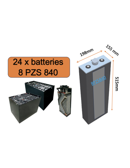 Batterie de traction 8PZS840 en 2V 840ah en C5 Livraison incluse