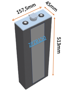 Batterie de traction 2PZB150 en 2V 150ah en C5 Livraison incluse