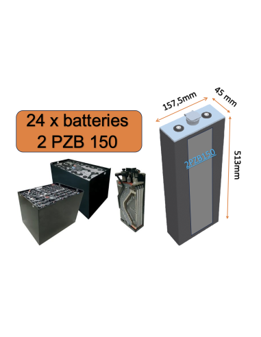 Batterie de traction 2PZB150 en 2V 150ah en C5 Livraison incluse