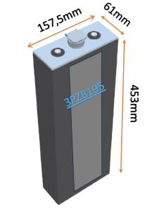 Batterie de traction 3PZB195 en 2V 195ah en C5 Livraison incluse