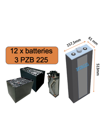 Batterie de traction 3PZB225 en 2V 200ah en C5 Livraison incluse