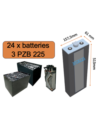 Batterie de traction 3PZB225 en 2V 200ah en C5 Livraison incluse