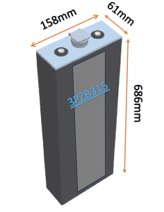 Batterie de traction 3PZB315en 2V 315ah en C5 Livraison incluse